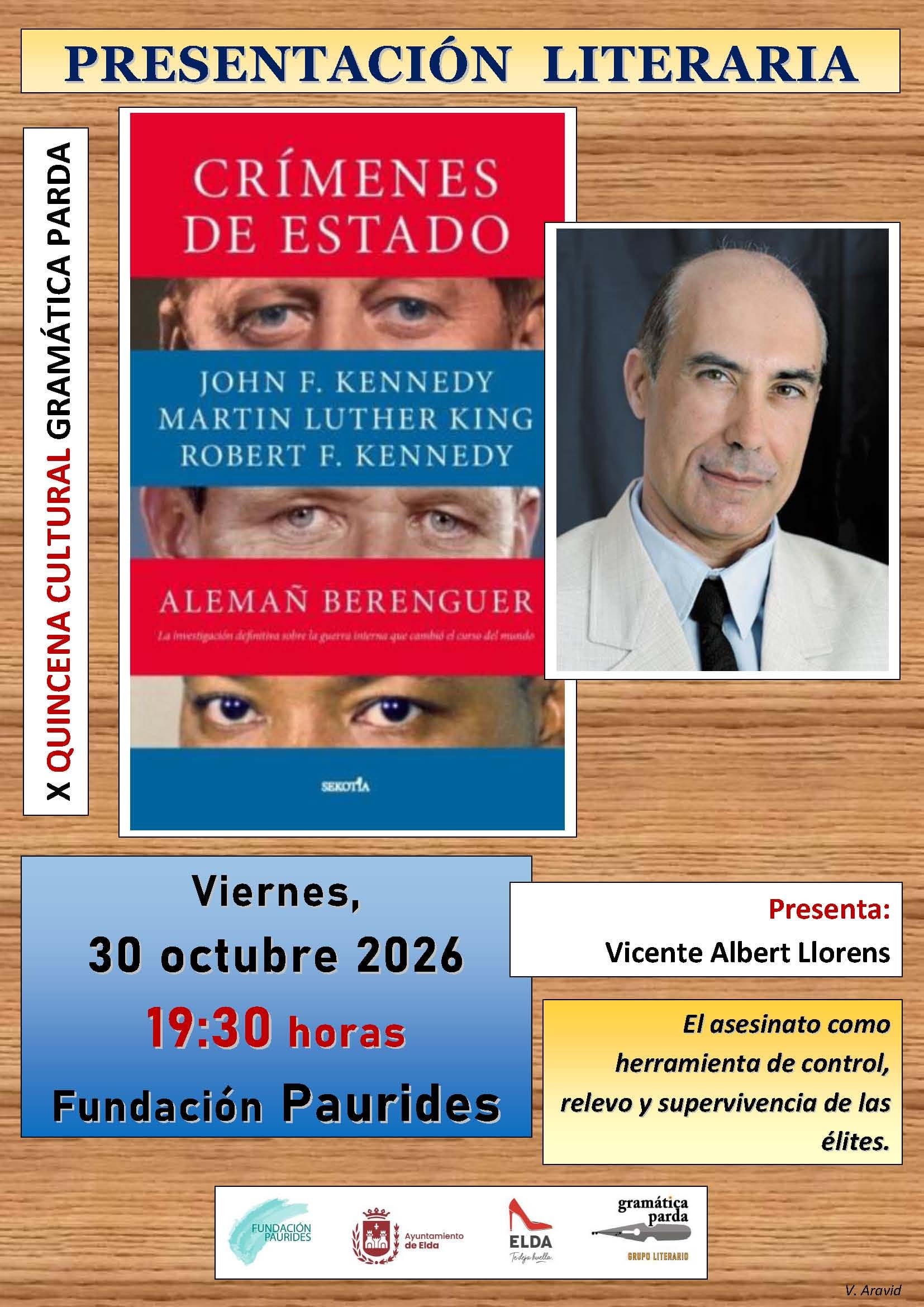 X Quincena Cultural Gramática Parda. Zapatos de mujer. Presentación literaria de Crímenes de Estado