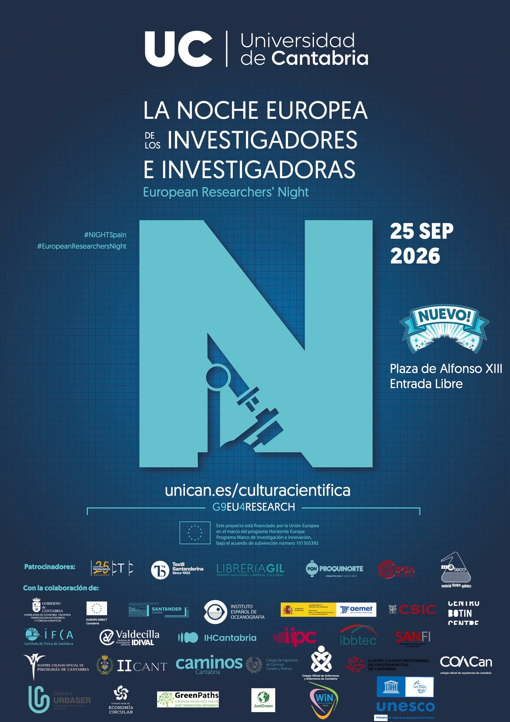 XIV Noche Europea de los Investigadores e Investigadoras de la UC