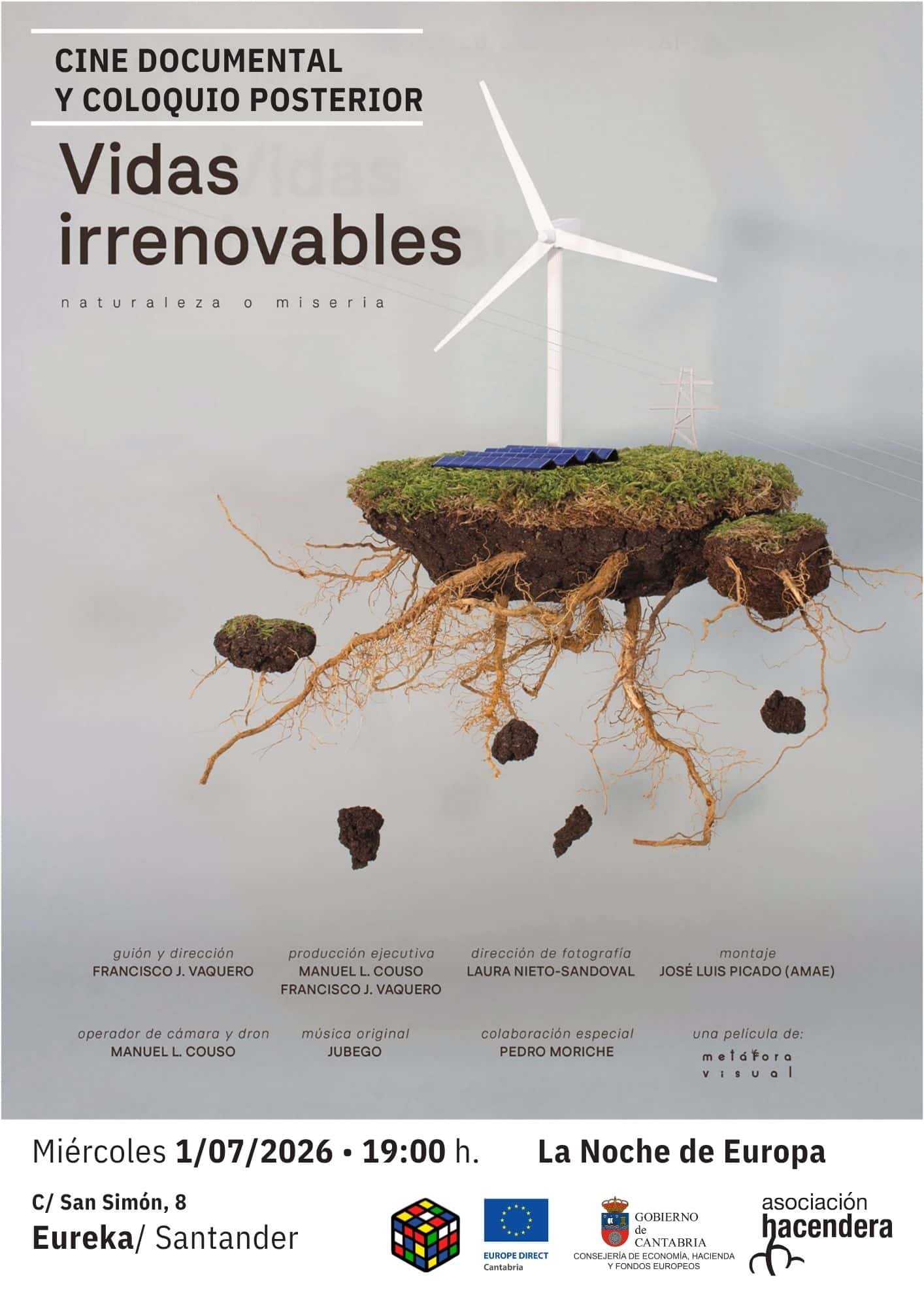 Proyección del documental 'Vidas Irrenovables' y coloquio con la Asociación Hacendera