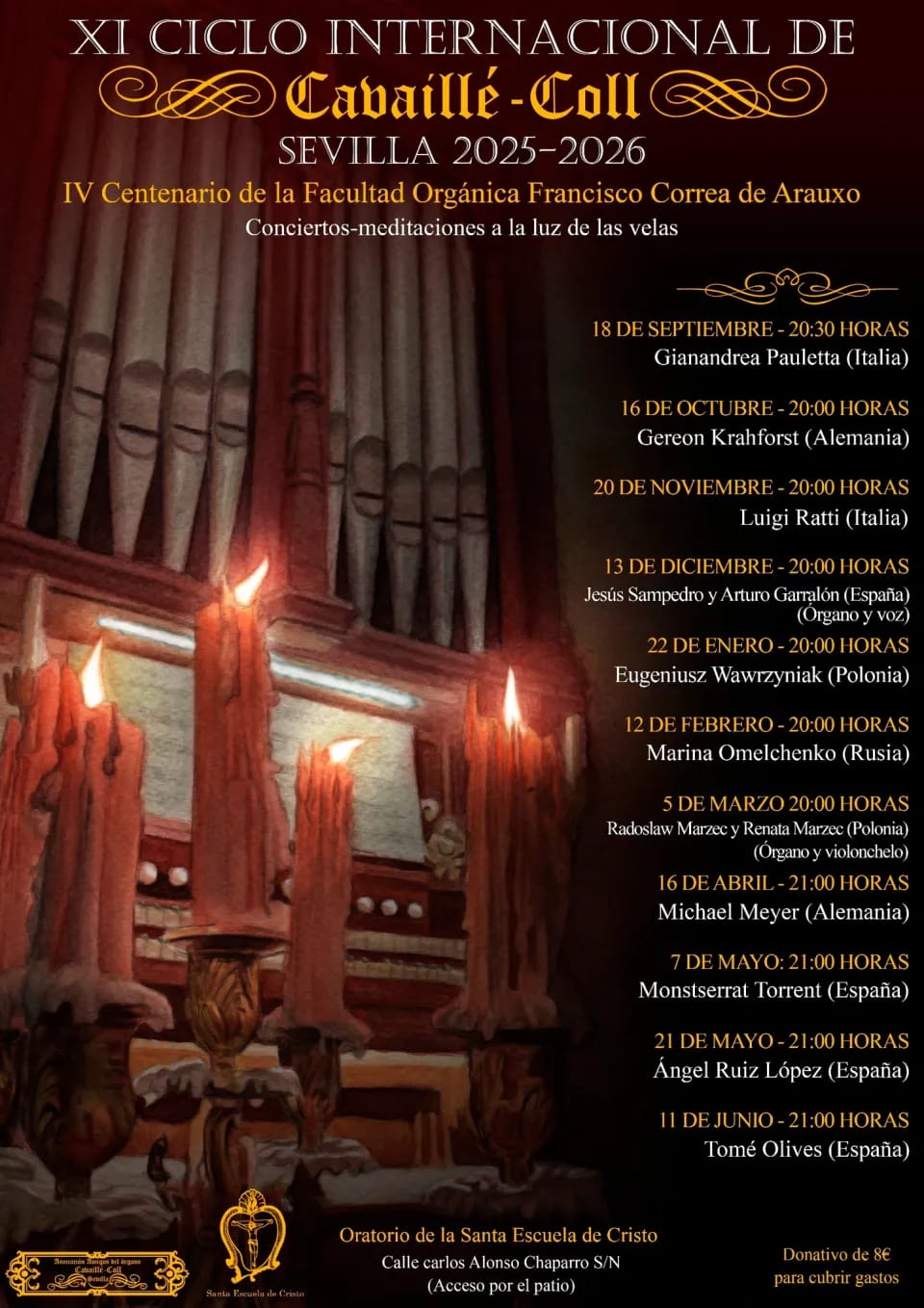 XI Ciclo Internacional de Conciertos – Meditaciones en el Órgano Cavaillé-Coll