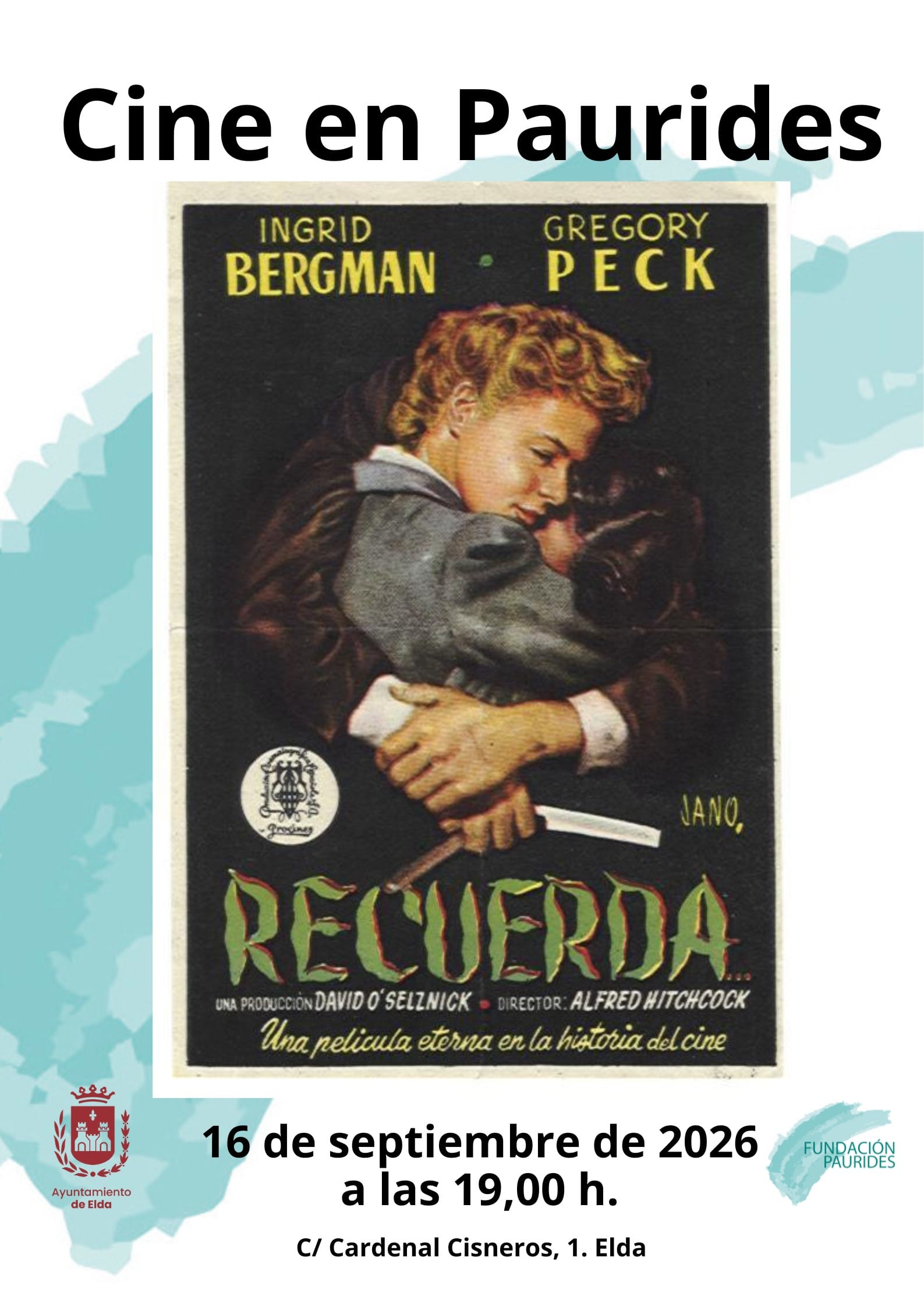 Proyección de la película 'Recuerda' (1945)