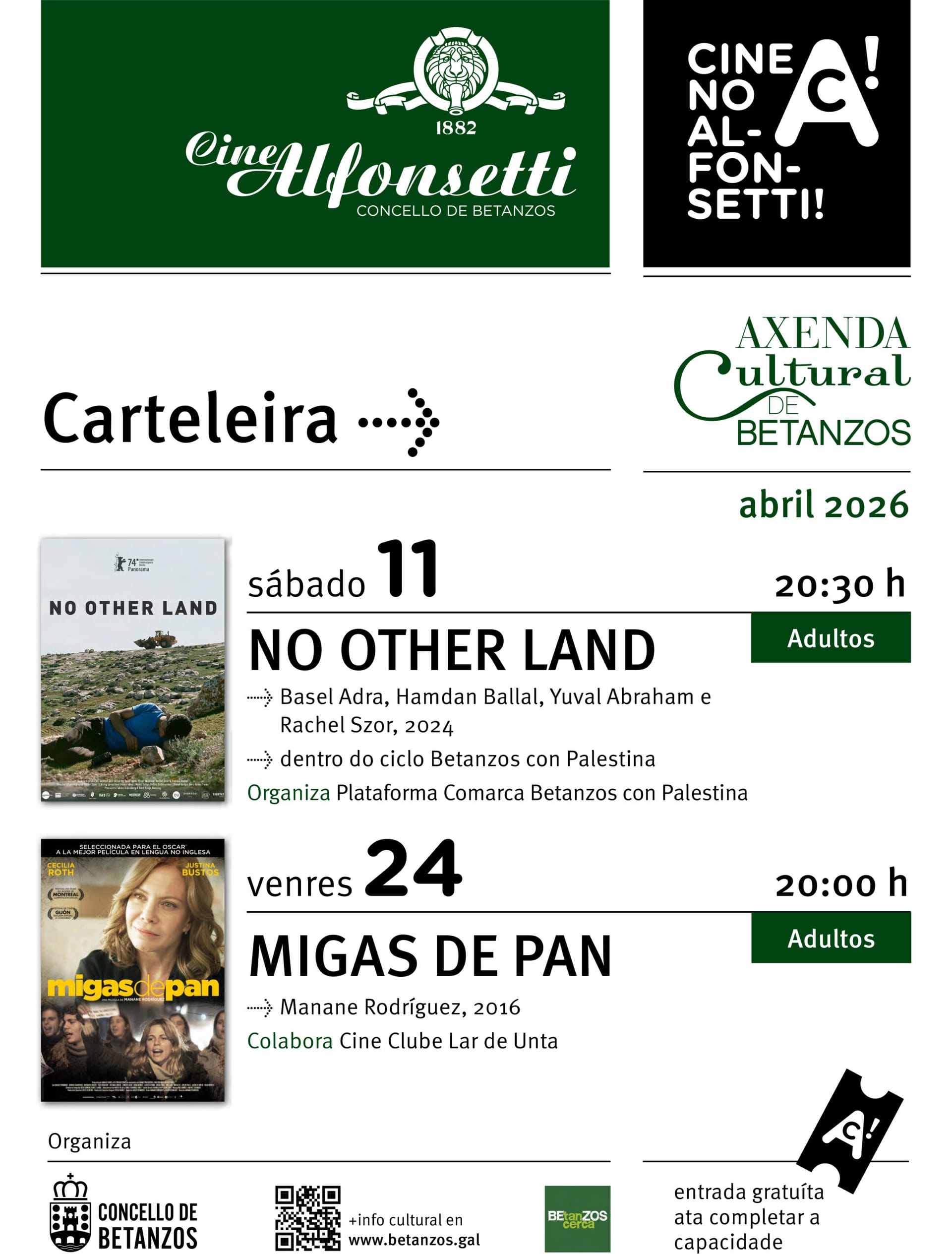 Proxección da película 'Migas de pan'