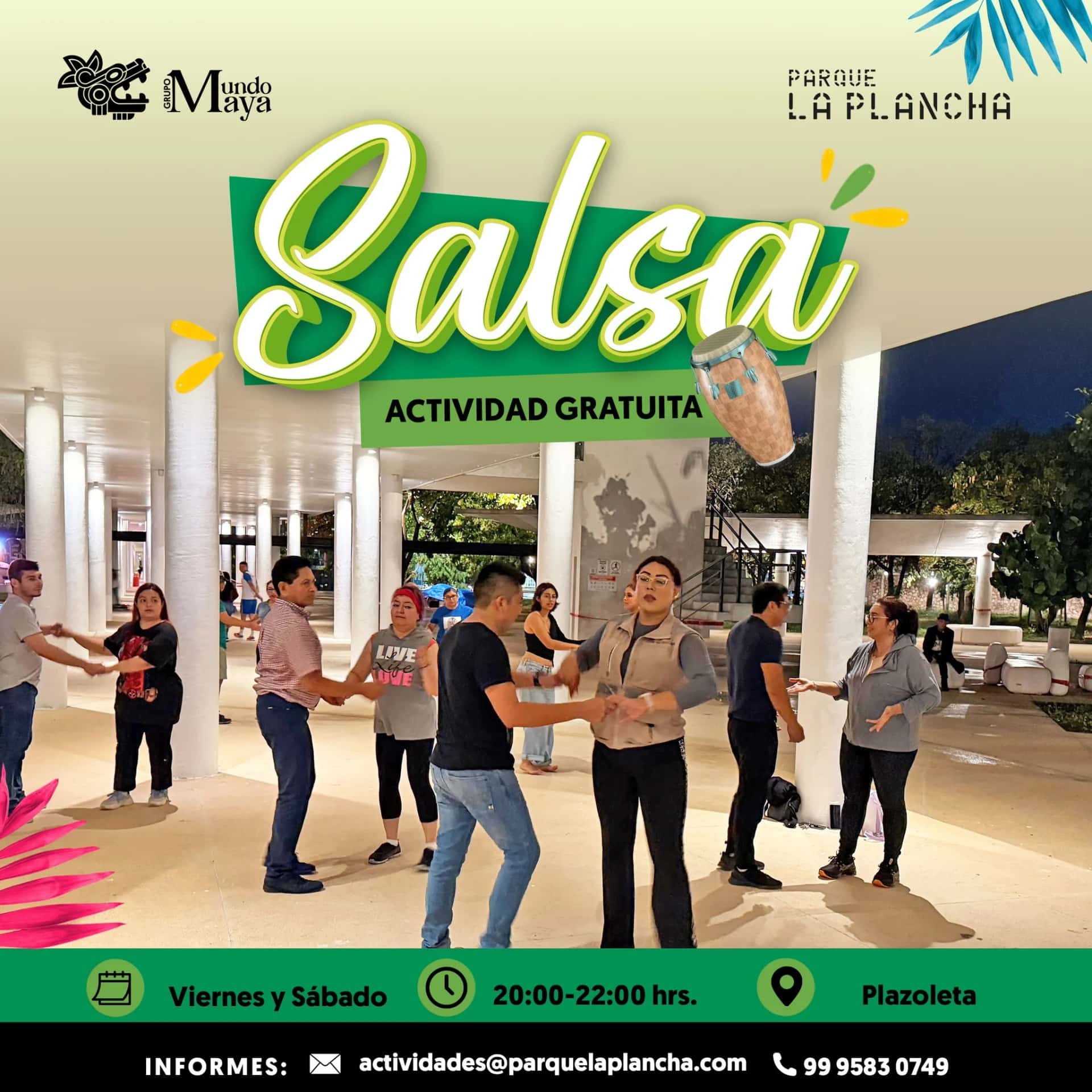 Clases de salsa en el parque La Plancha