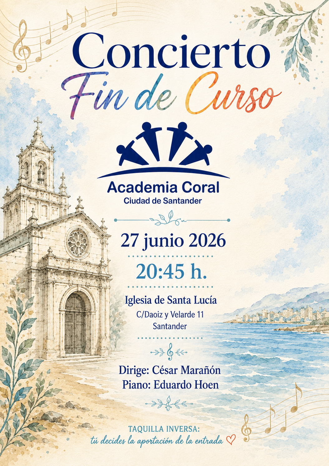 Concierto de fin de curso Academia Coral Ciudad de Santander