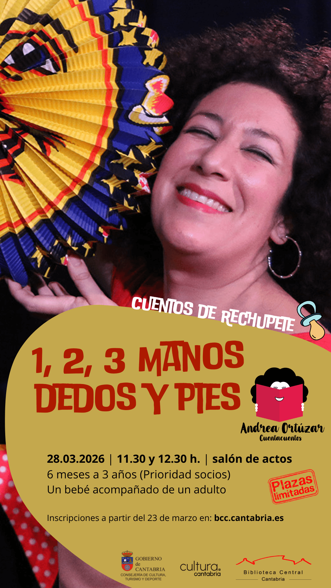 1,2,3 Manos, dedos y pies. Cuentos de rechupete con Andrea Ortúzar