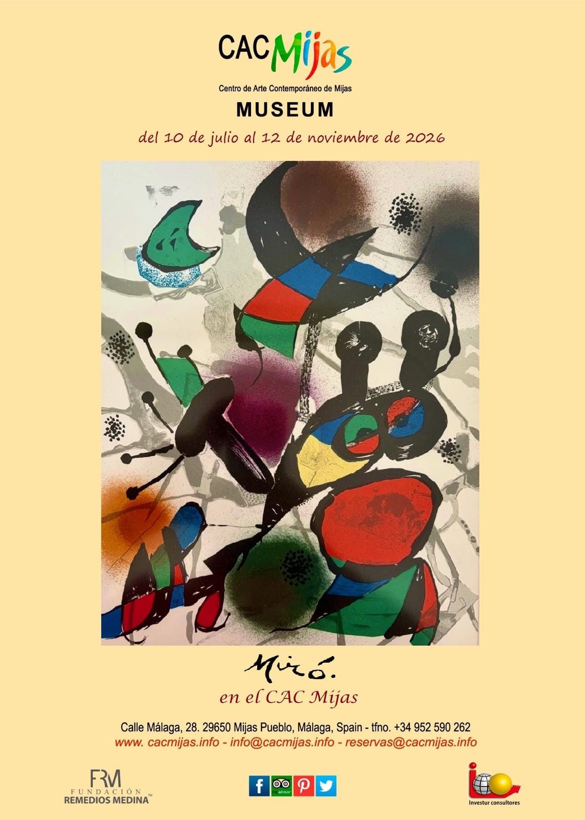 Exposición de pintura de Miró en el CAC Mijas