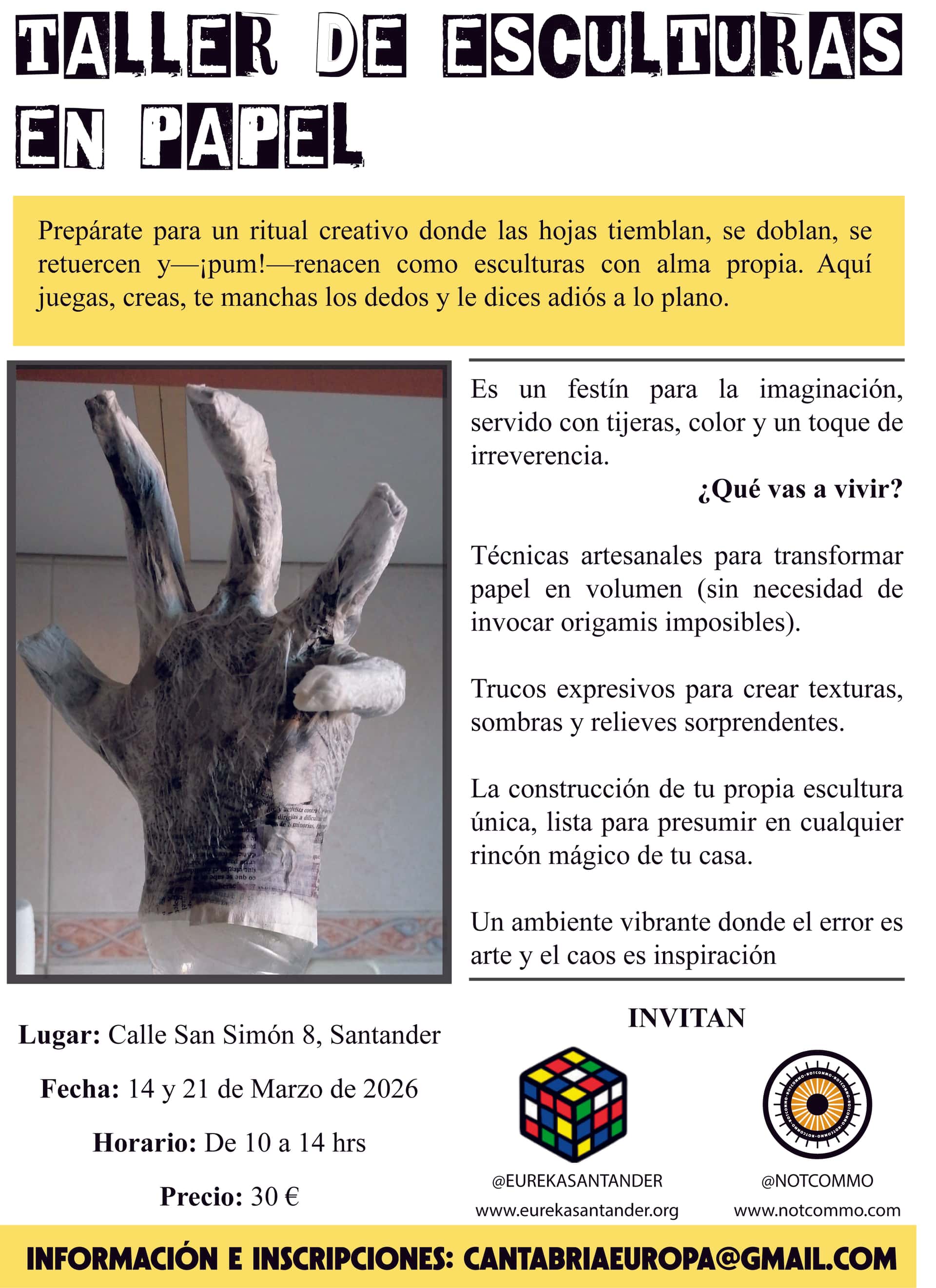 Taller de esculturas en papel con Sol Abreu