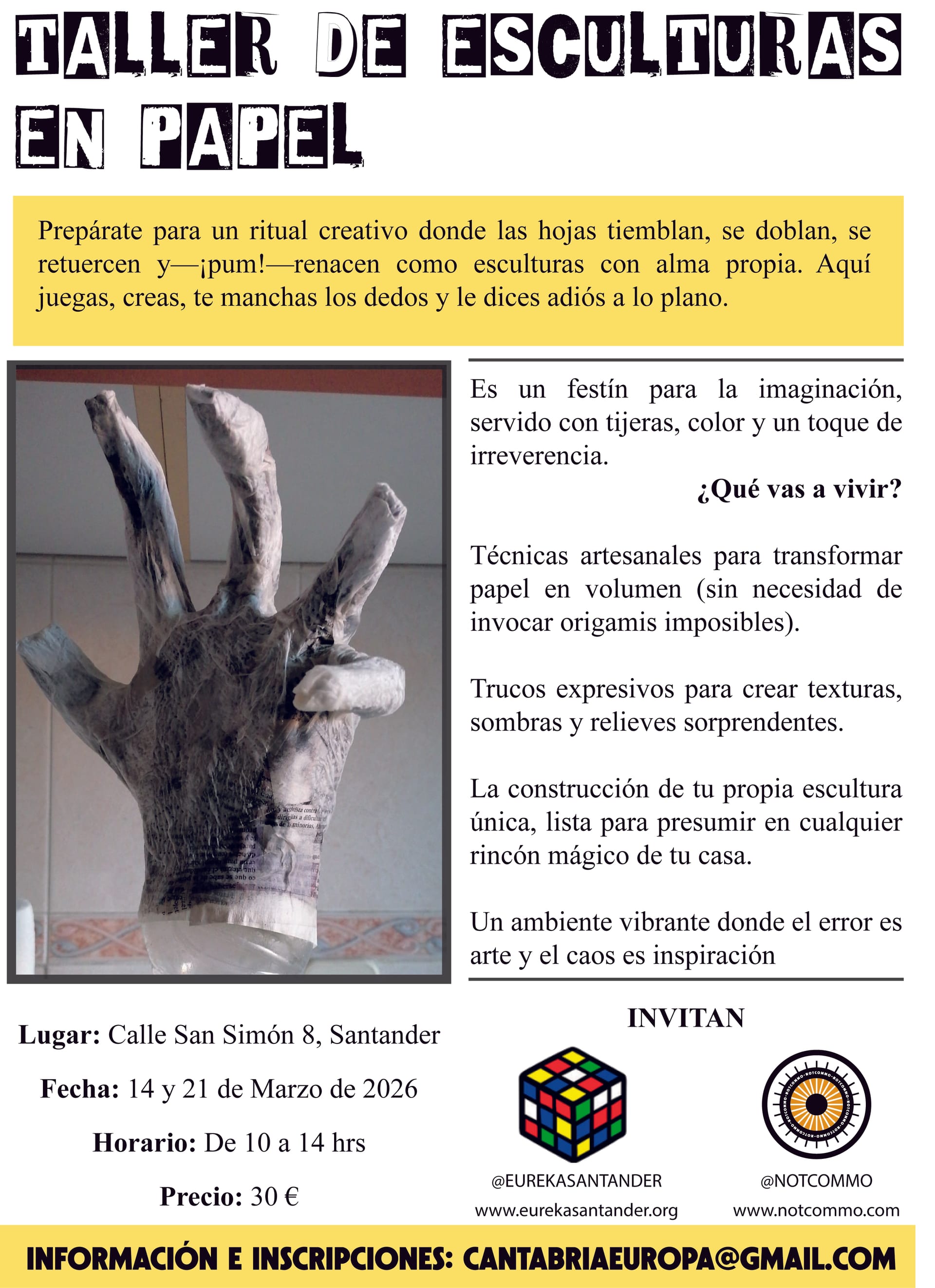 Taller de esculturas en papel con Sol Abreu