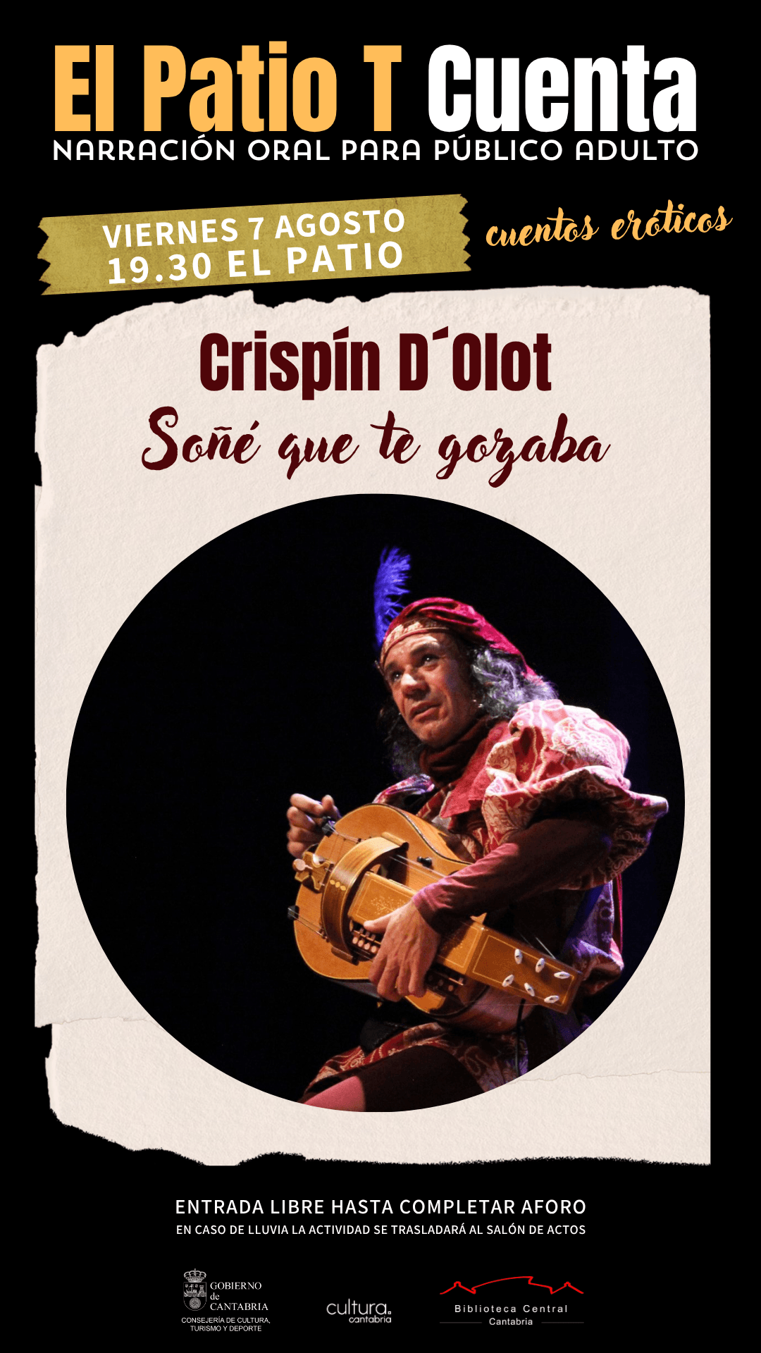 Crispín D'Olot, Soñé que te gozaba. Narración oral, música y poesía erótica