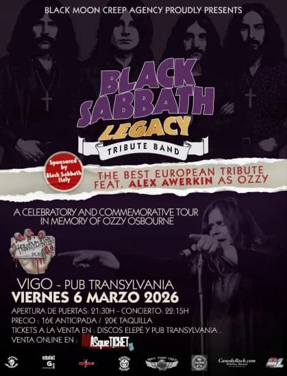 BLACK SABBATH LEGACY en Vigo 2026