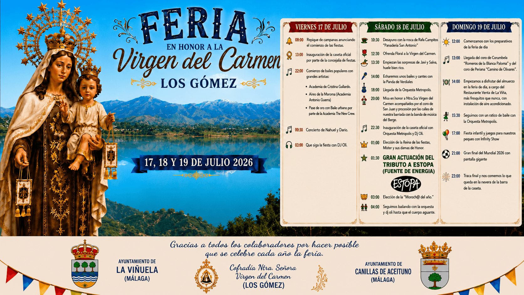 Feria en honor a la Virgen del Carmen en Los Gómez