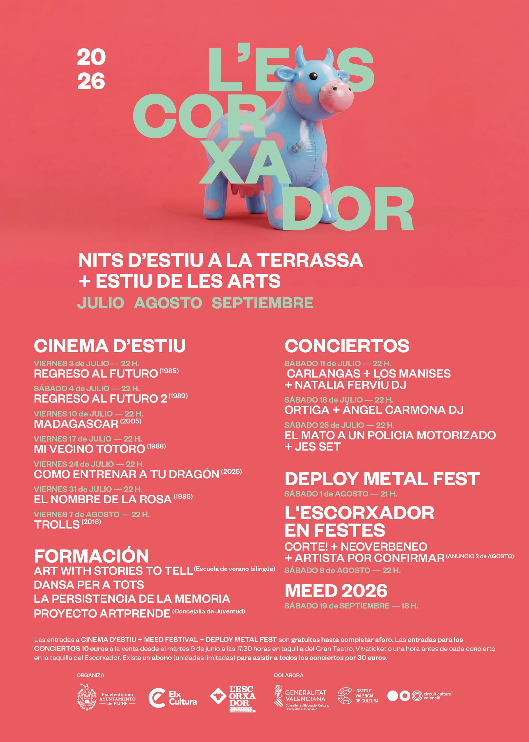 Nits d’estiu a la terrassa + Estiu de les Arts 2026: Carlangas, Los Manises y Natalia Ferviú DJ