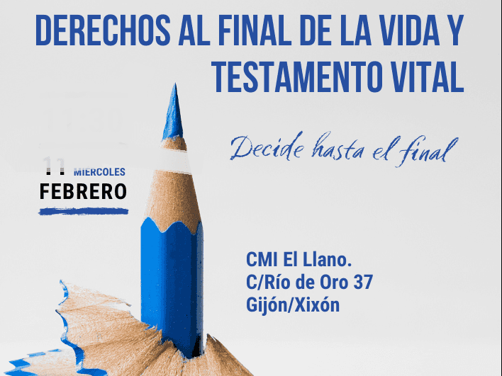 Charla. Derechos al final de la vida y testamento vital.