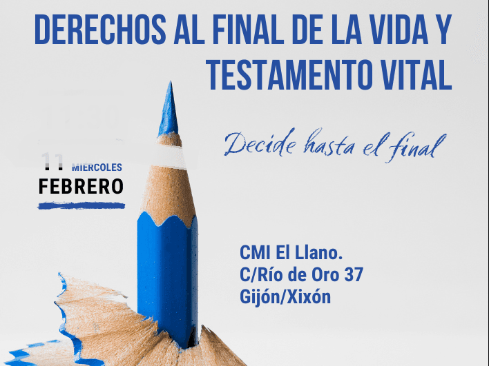 Charla. Derechos al final de la vida y testamento vital.