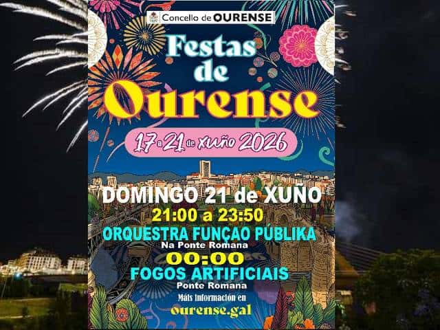 Espectáculo de fuegos artificiales - Fiestas de Ourense 2026