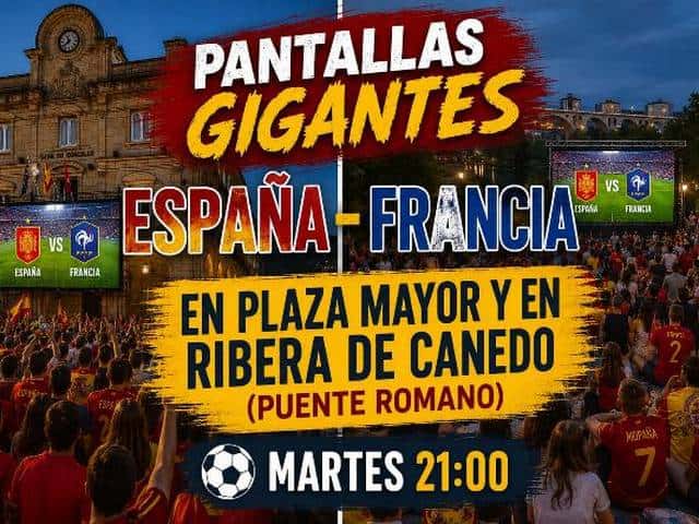 Partido España-Francia en pantalla gigante