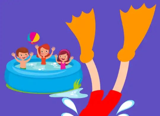 Juegos en familia en la piscina