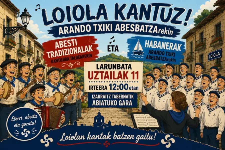 Kantujira con la coral Arando Txiki