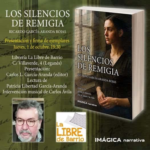 Presentación y firma de 'Los silencios de Remigia', de Ricardo García-Aranda Rojas