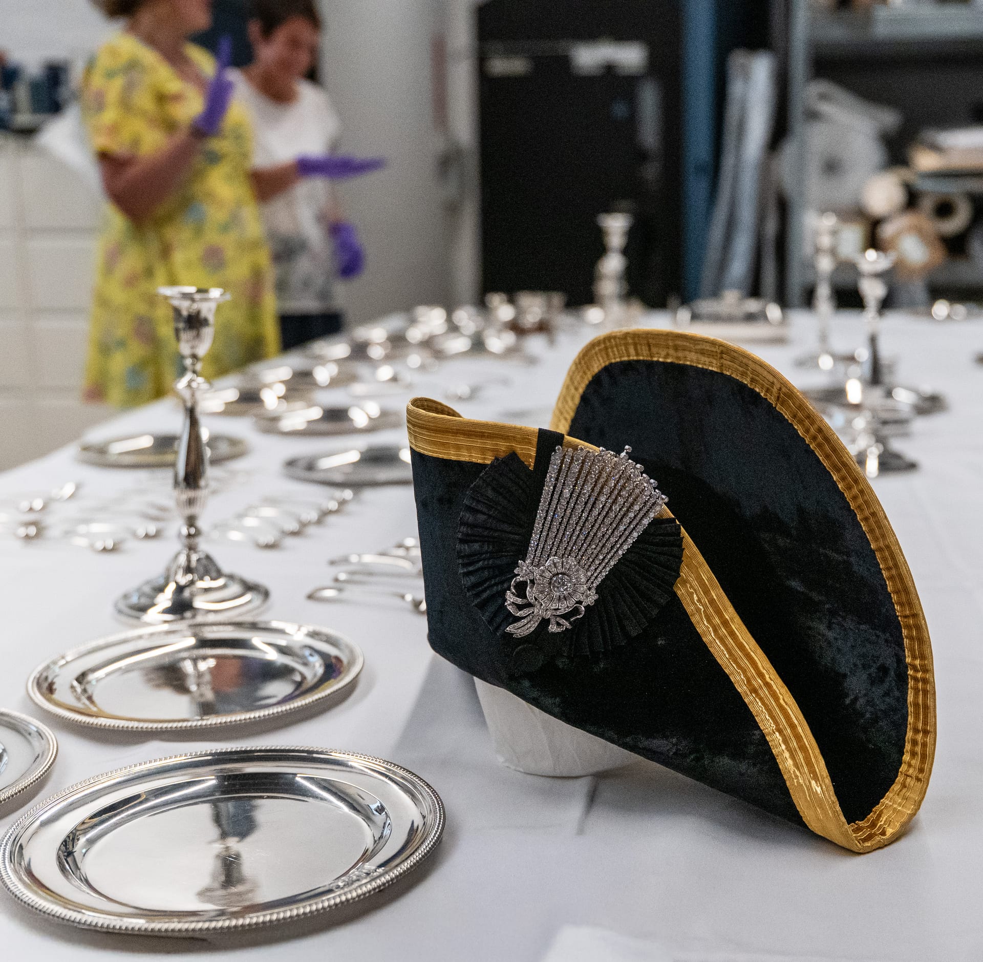 Nelson's silver tableware display