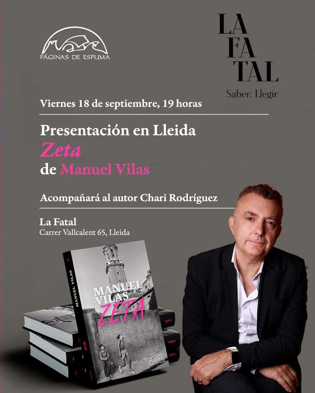 Presentación del nuevo libro de Manuel Vilas, Zeta