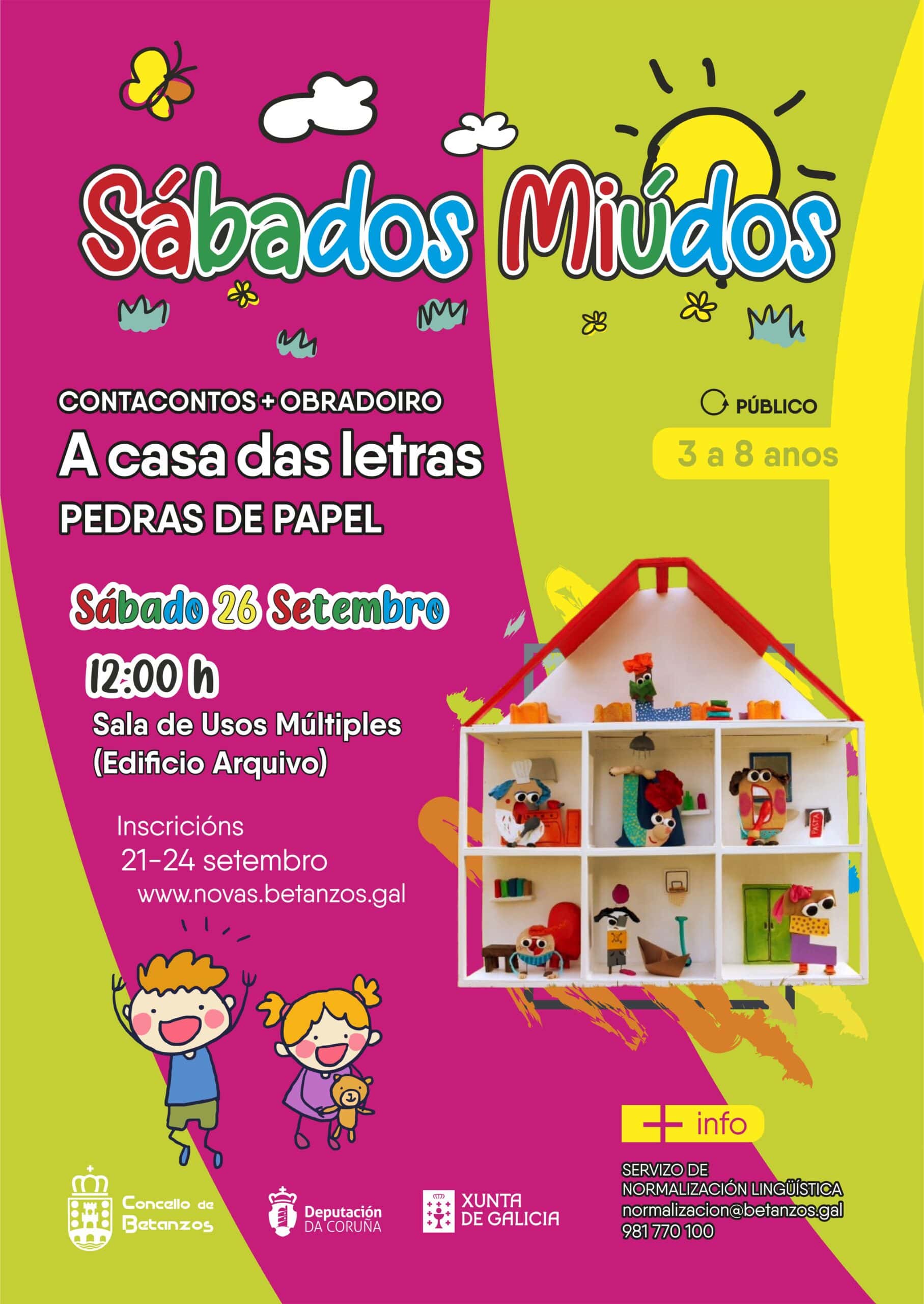 Sábado miúdos. contacontos + obradoiro A casa das letras