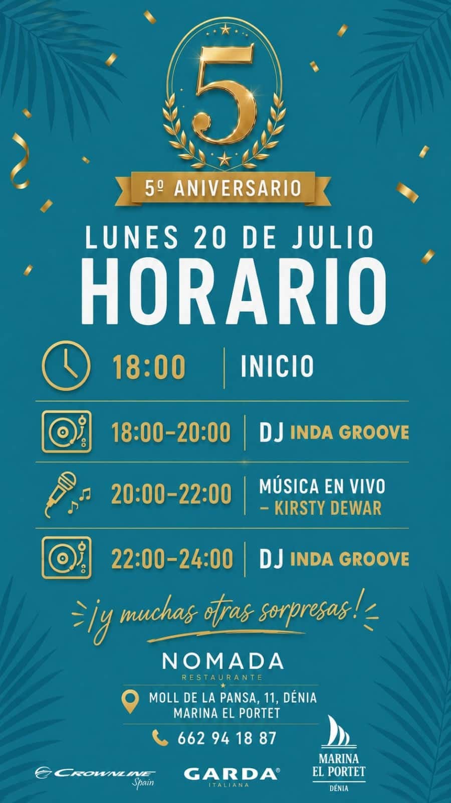 5º aniversario NOMADA restaurante