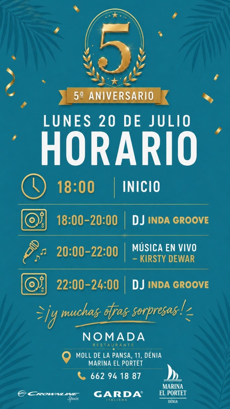 5º aniversario NOMADA restaurante