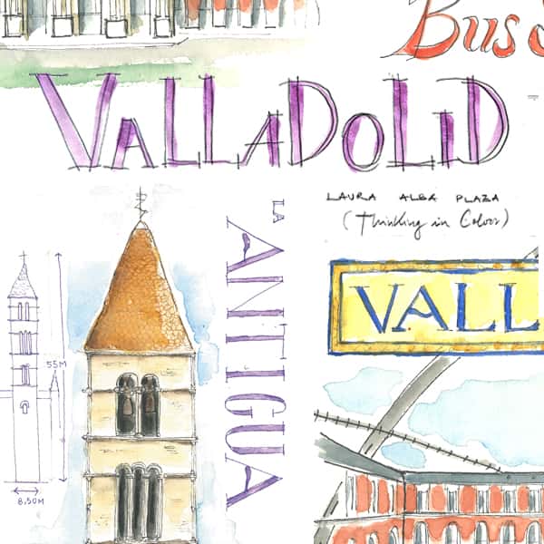Visita con artista, exposición 'Dibujando Valladolid hasta convertirlo en un libro'