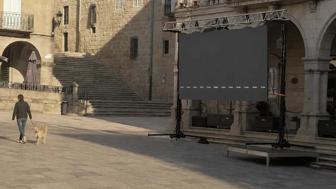 España - Portugal en pantalla gigante