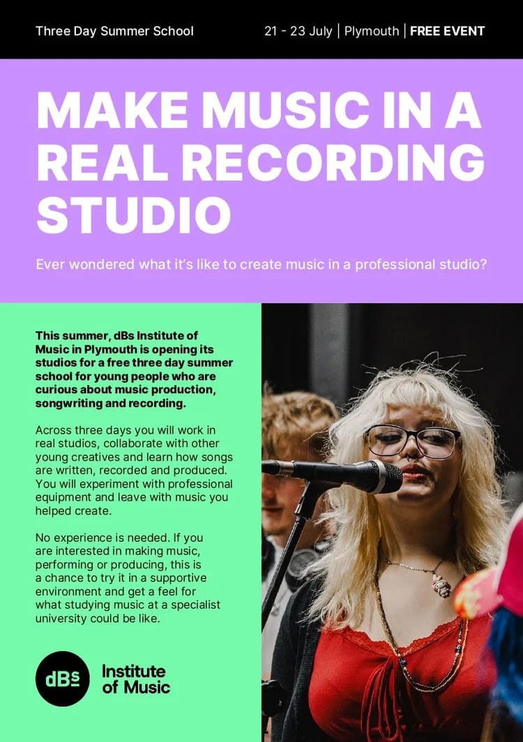 dBs Institute of Music - Three Day Summer School