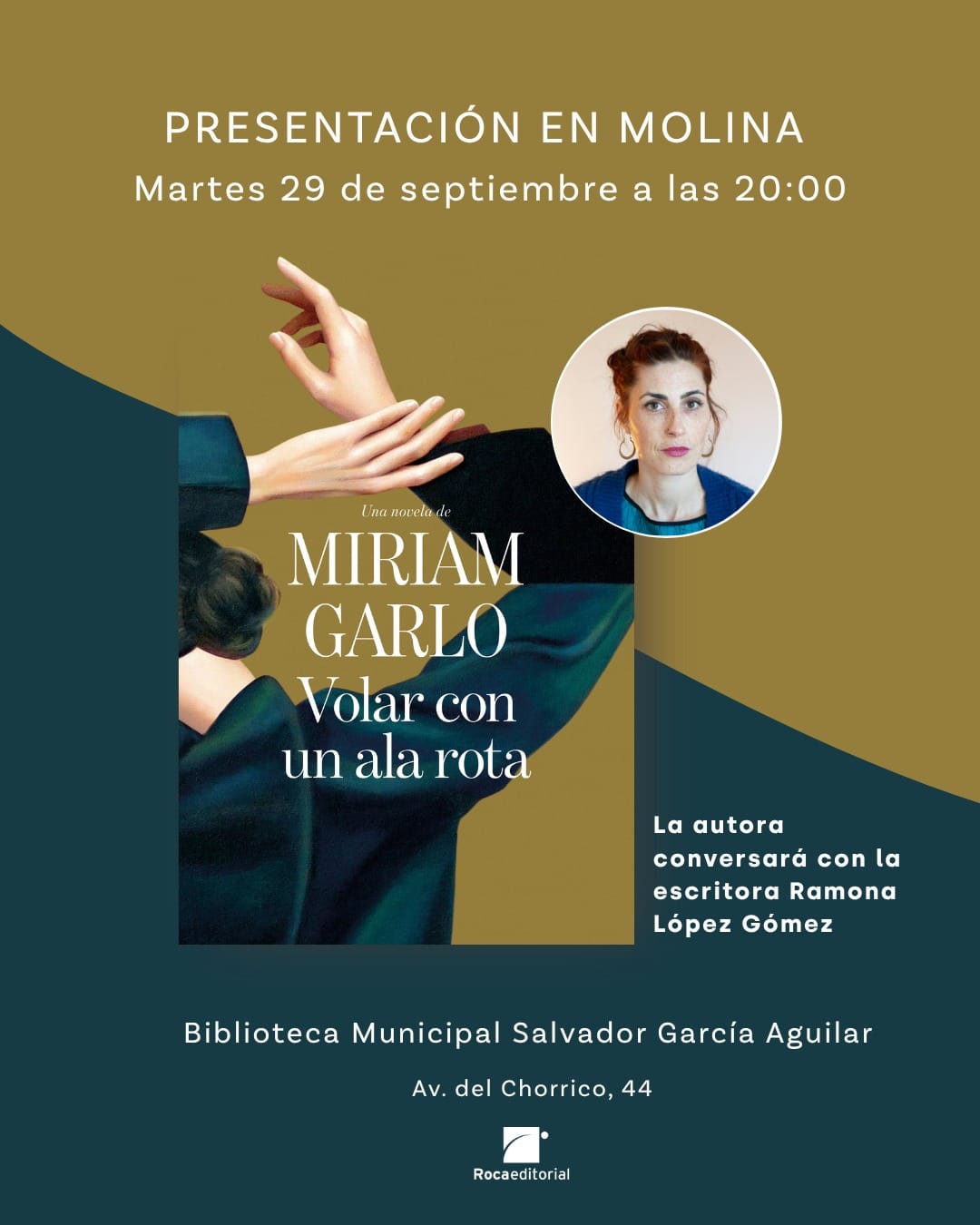 Presentación del libro 'Volar con un ala rota' de Miriam Garlo