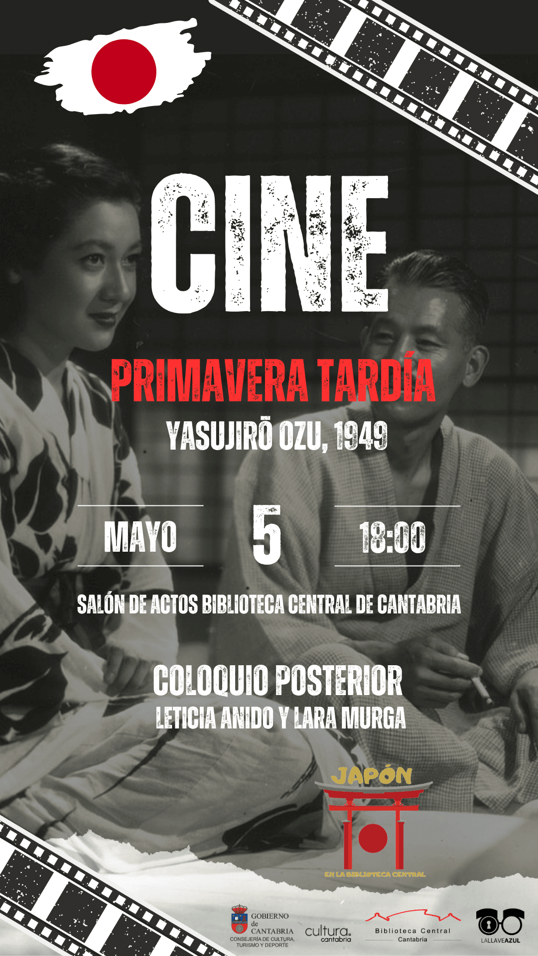 Proyección de la película Primavera Tardía y coloquio posterior
