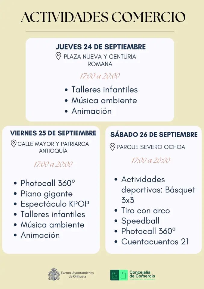 Campaña de dinamización comercial en Orihuela