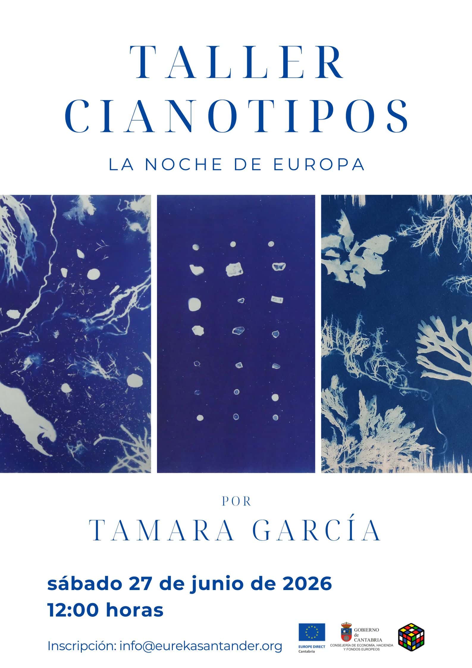 Taller de cianotipos con Tamara Garc铆a