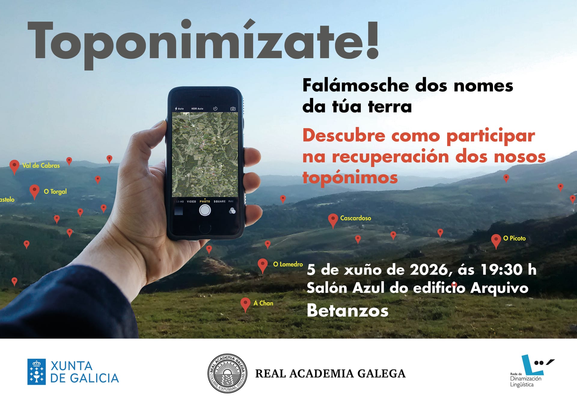 Toponimízate: Falámosche dos nomes da túa terra