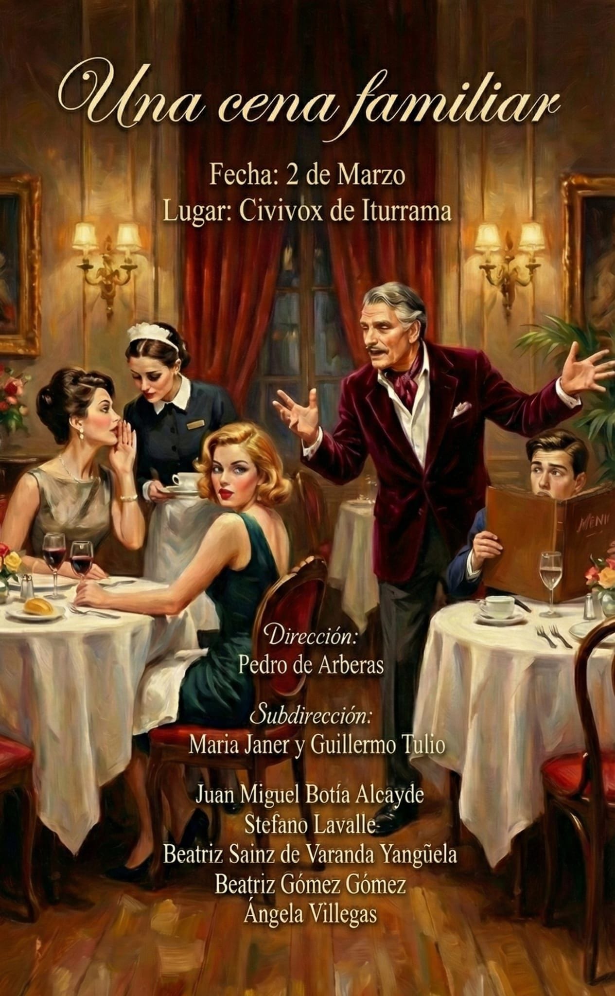 XXVIII Quincena de Teatro Universitario. Mutis por el foro: 'Una cena familiar'