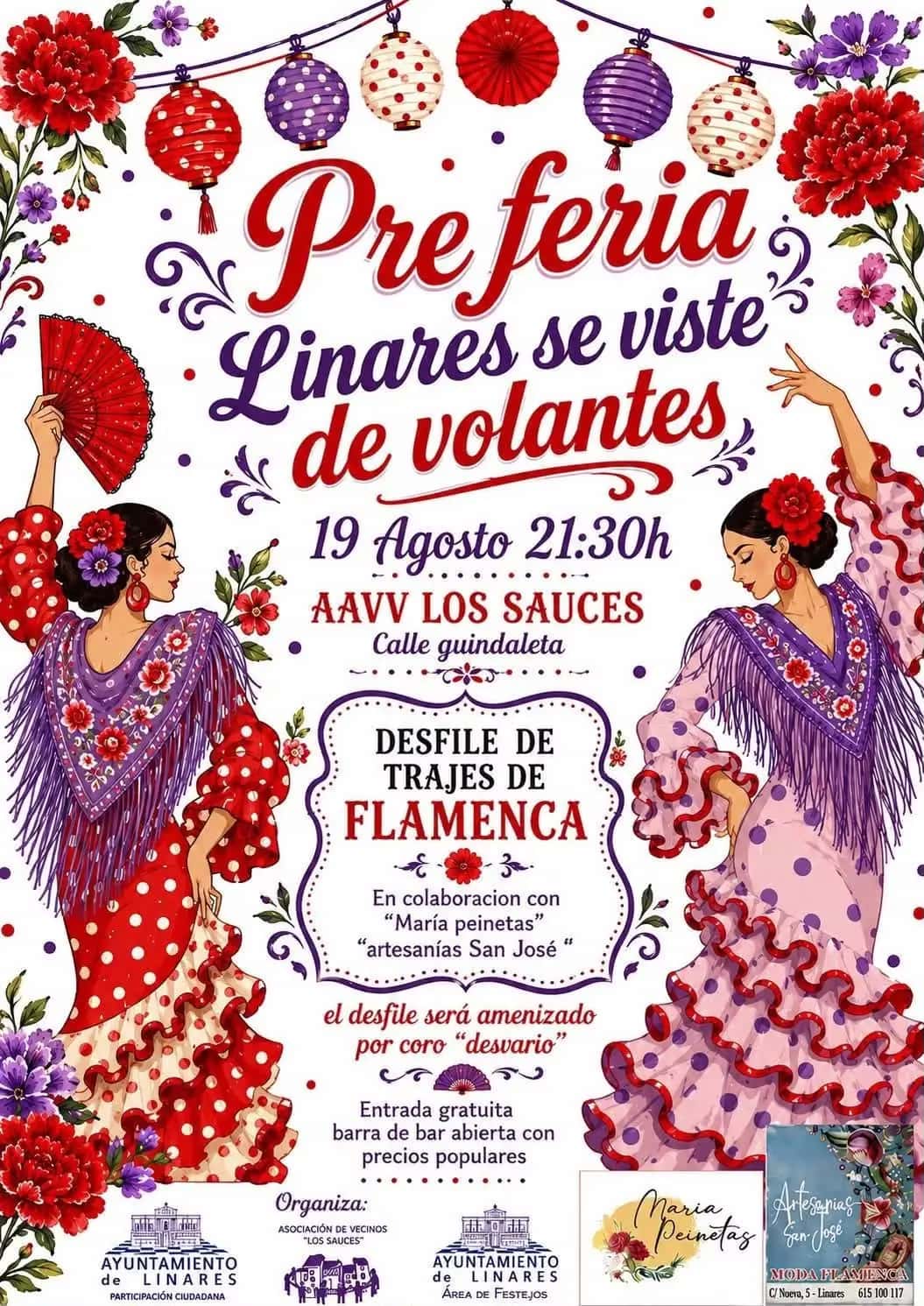 Pre Feria Linares se viste de volantes
