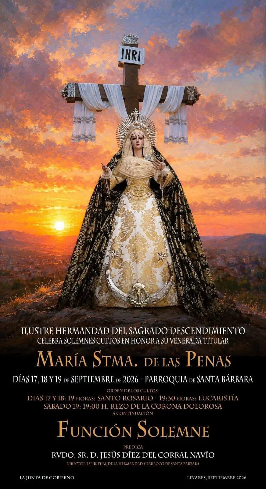 Cultos en Honor a María Santísima de las Penas