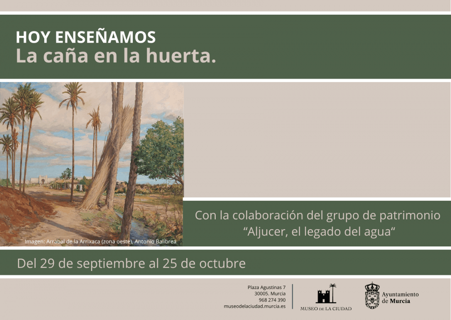 Hoy enseñamos. Microexposición La caña en la huerta