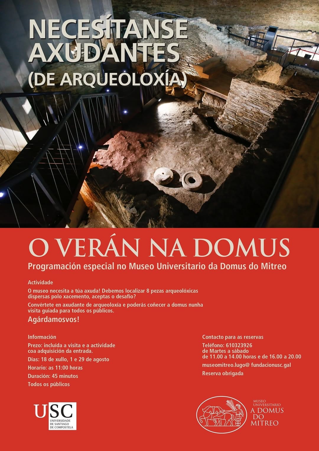 Actividades de verán na Domus do Mitreo