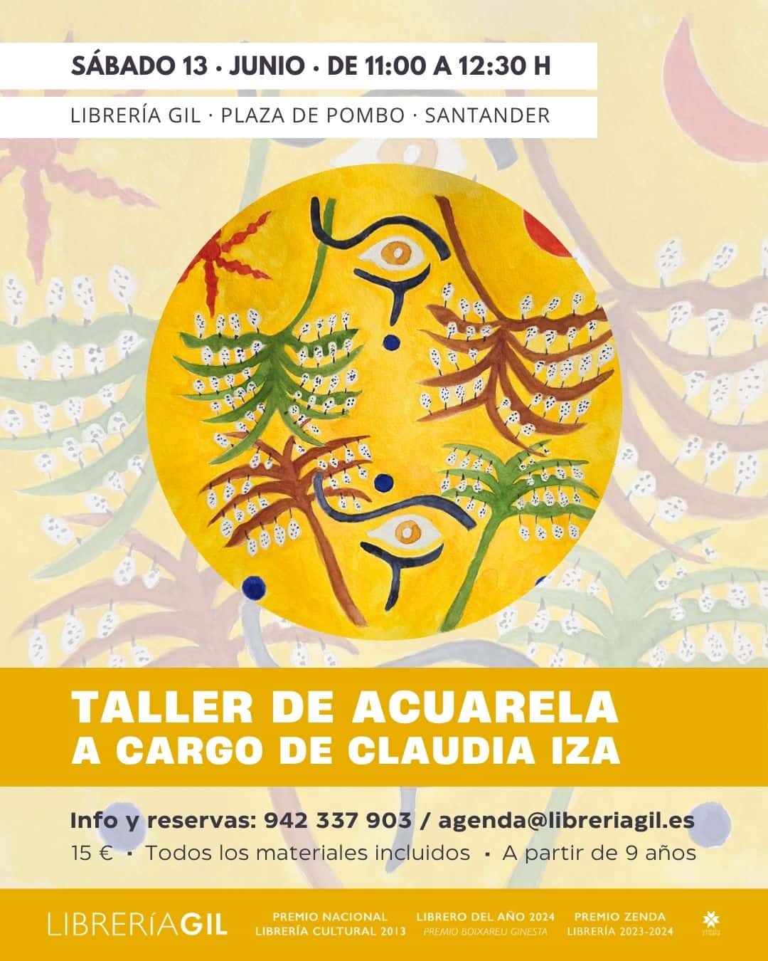 Taller de acuarela a cargo de Claudia Iza