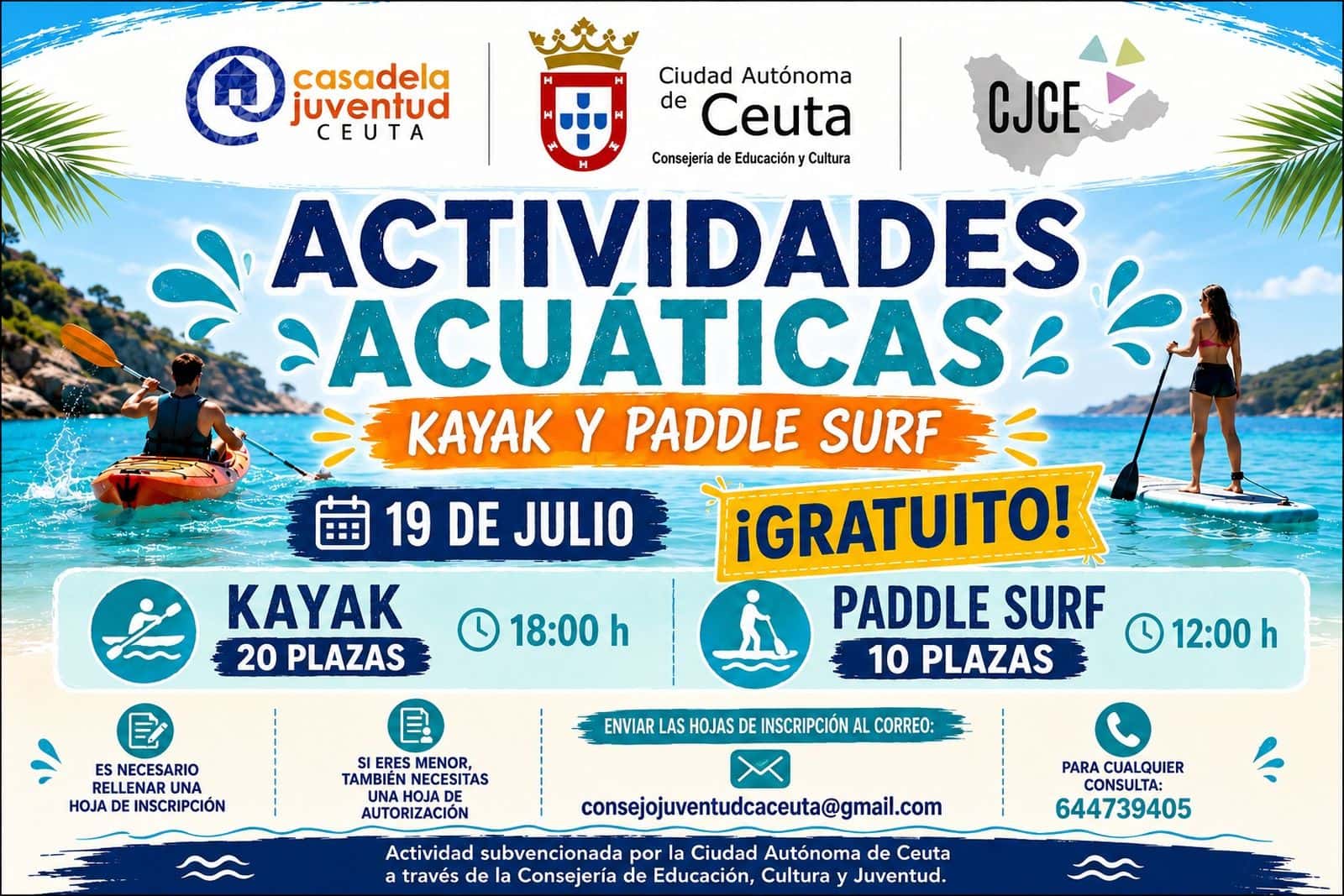 Jornada gratuita de kayak y paddle surf