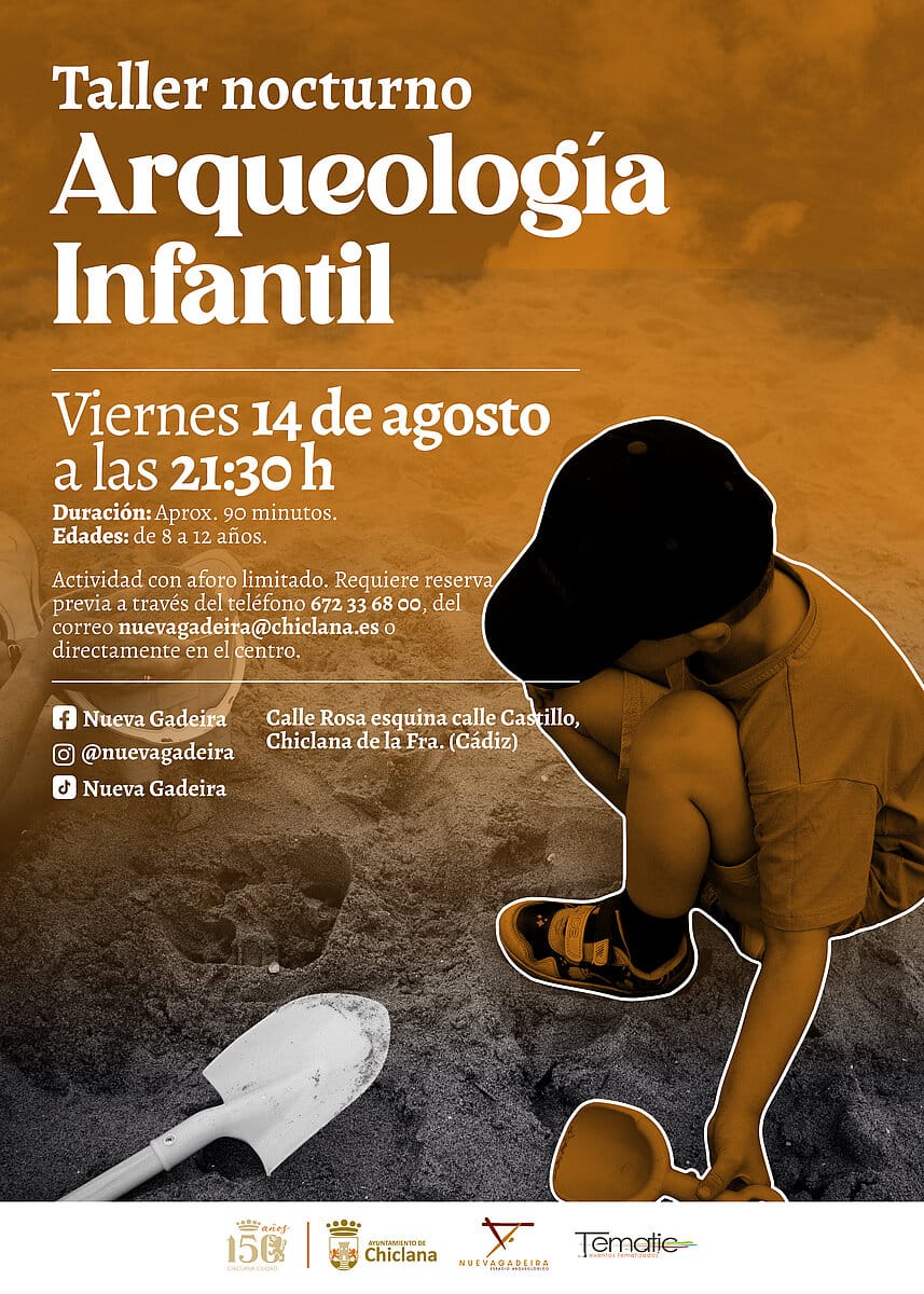 Taller nocturno de arqueología infantil en Nueva Gadeira