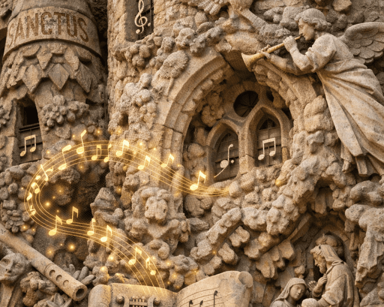 La sagrada família com a instrument sonor, a càrrec de Manuel Morales