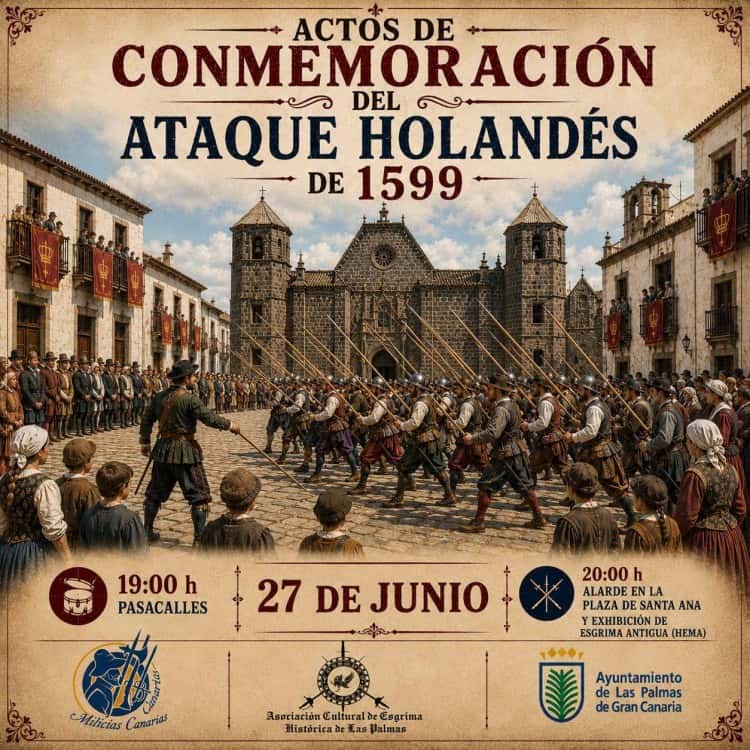 Recreación de las Milicias Canarias de junio de 1599