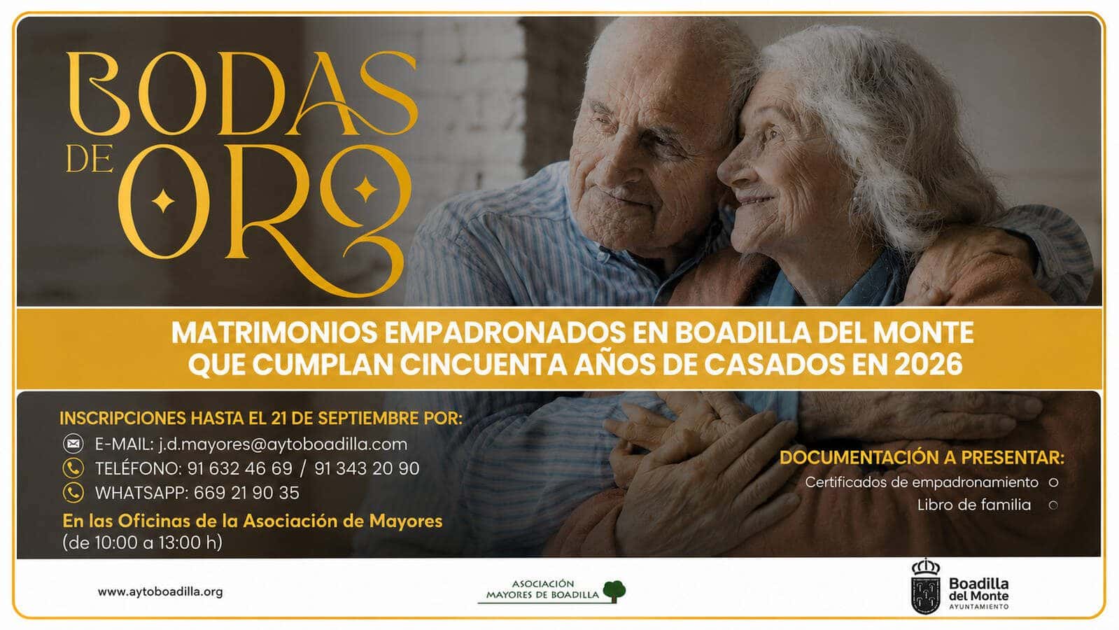 Homenaje a las Bodas de Oro en Boadilla del Monte