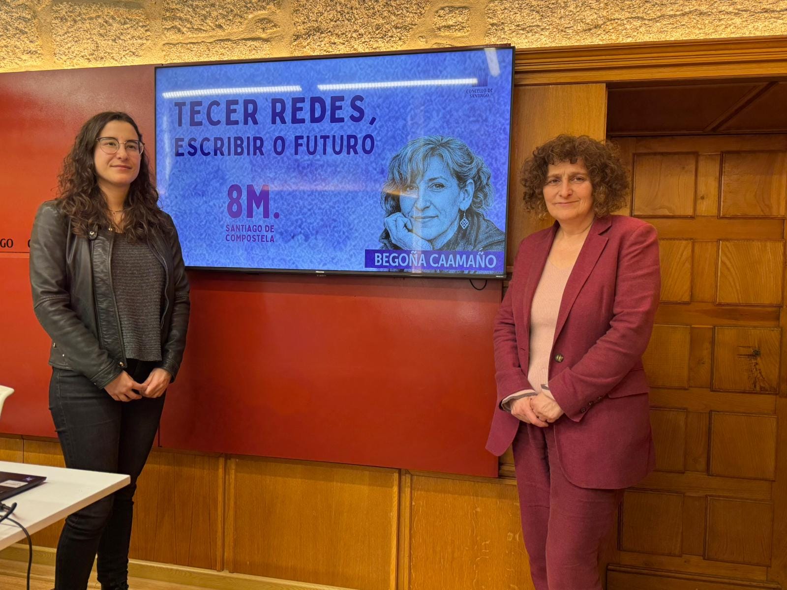 Lectura de la declaración institucional del 8M