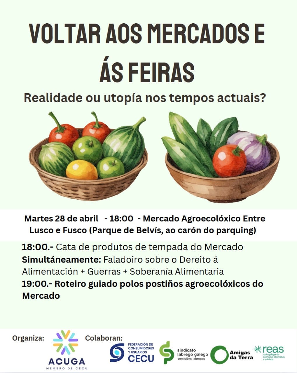 Faladoiro sobre alimentaci贸n no Mercado Agroecol贸xico Entre Lusco e Fusco