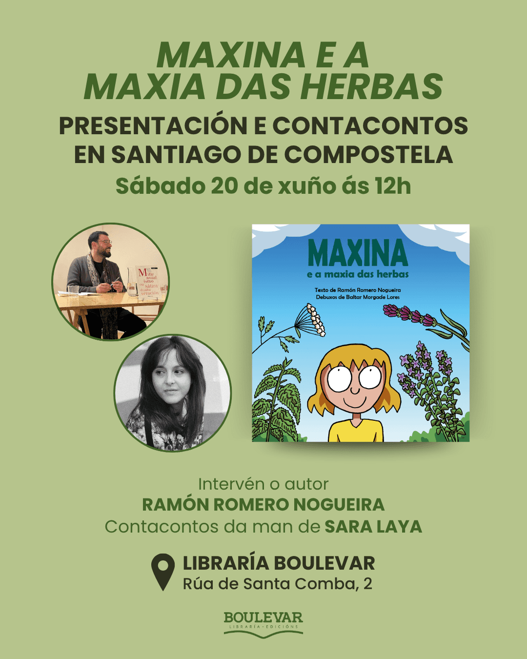 Presentación del libro 'Maxina e a maxia das herbas'